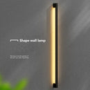 Ljojo Minimalist Black Strip Wall Lamp for Bedrooms and Living Rooms