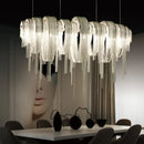 Ljojo Modern Lustre Tassel Chandelier LED Lighting for Living Dining Room Decor