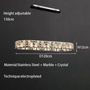 Luxury Snowflake Print Crystal Pendant Light for Living Room Dining Room by Ljojo