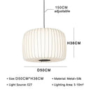 GEW LED Pendant Light Silk Fabric Art Nordic Chandelier for Living Room by Ljojo