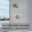 Ljojo Multi Color Glass Ball Pendant Light Modern Iron Ceiling Fixture