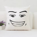 Ljojo Man Face Print Plush Cushion Cover 50x50cm