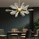 French Flower Light Luxury Living Room Platinum Crystal Chandelier by Ljojo - New Beautiful Leaf Chandelier