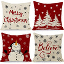 Ljojo Merry Christmas Winter Tree Snowflake Pillow Cover for Sofa Bedroom Car