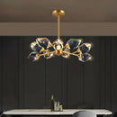 Axxya Crystal Chandelier: Luxury Living Room & Bedroom Pendant Light