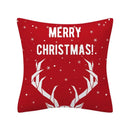 Ljojo Merry Christmas Print Sofa Cushion Decoration Pillowcase