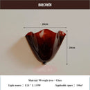 LED Glass Amber Petal Wall Lamps for Bedroom Home Decoration by Ljojo