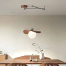 Ljojo Displaceable Cream Style Dining Table Led Lights with Swing Arm Chandelier
