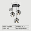Nordic Glass Chandelier Pendant Light Modern Minimalist Hanging Lighting by Ljojo