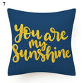 Flower Letter Print Cushion Cover for Stylish Home Decor by Ljojo
