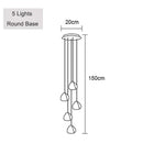 Modern Glass Crystal Chandelier Adjustable Nordic Stairs Light by Ljojo