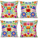 Floral Pattern Throw Pillow Covers by Ljojo for Sofa, Bedroom, Car
