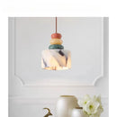 Luxury Colored Stone LED Pendant Light - Calacatta Marble Chandeliers by Ljojo