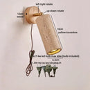 Ljojo LED Wall Sconce Up Down Rotate Yellow Travertine Mirror Light