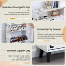 Ljojo™ Farmhouse Shoe Storage Cabinet with Drawers and Open Shelves for Entryway