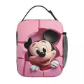 Ljojo Mickey Mouse Insulated Lunch Bag - Portable Thermal Food Container