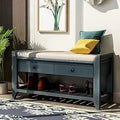Ljojo™ Entry Shoe Bench with Cushioned Seat, 2 Drawers & Slatted Shelf