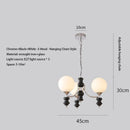 Ljojo Adjustable LED Glass Pendant Light Modern Nordic Style for Living Room Bedroom Dining Room