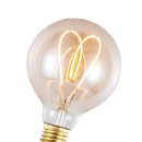 Ljojo 4W Dimmable G95 Heart LED Filament Edison Bulb.