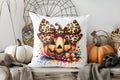 Haunted House & Bat Halloween Decor Pillow Cover for Ljojo - Sofa Bedroom Car Decor