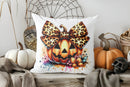 Haunted House & Bat Halloween Decor Pillow Cover for Ljojo - Sofa Bedroom Car Decor