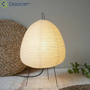 Ljojo Wabi-sabi LED Table Lamp: Tripod Rice Paper Pomelo Art Chandelier for Living Room