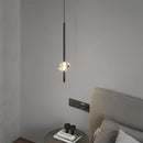 Ljojo Crystal Suspension Pendant Lights for Bedroom Dining Room - Vertical Hanging Lamp Lustre