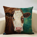 Ljojo Linen Farm Animals Cushion Cover 45x45CM - High-quality Bedroom Decor