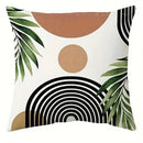 Ljojo Line Leaf Print Pillowcase for Bohemian Home Decoration
