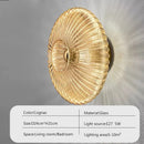 Ljojo Glass Wall Sconce Ambient Bedroom Light Fixture - Indoor Home Decor