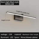 Ljojo LED Wall Lamp Waterproof Makeup Mirror Light White Black Aluminum Sconces