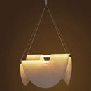 LED Chandelier White Acrylic 3000K Modern Art Deco Parlor Dining Room Bedroom Light by Ljojo