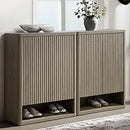 Ljojo™ 44" Tall Modern Shoe Cabinet with Doors & 4 Shelves - 6-Tier Organizer