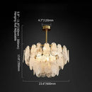 Nordic Luxury Glass Crystal Chandelier Fixture for Living & Dining Room by Ljojo