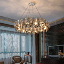 Ljojo Luxury Crystal Chandelier with LED Lighting for Living Room Décor