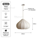 Wabi Sabi Nordic Fabric Pendant Light for Foyer Bedroom Restaurant Indoor Home Decor by Ljojo