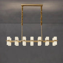 Ljojo Marble Copper LED Chandeliers: High-end Modern Gold Hanging Lamps for Home Decor
