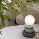 Colorful Ceramic LED Table Lamp - Ljojo Moon Stromatolite, Bedroom Desk Mood Light