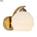 Ljojo Milky Glass Ball LED Wall Sconce, Modern Nordic Iron Wrount Lamp
