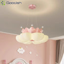 LED White Pink Crown Chandelier Ceiling Light for Living Room by Ljojo