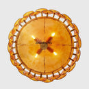 French Retro Brown Amber Glass Living Room Chandelier - New American Minimalist Luxury Pendant Light by Ljojo