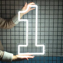 Ljojo™ Numbers Neon Sign 0-9 with Stand Base - USB Powered Dimmable Light Sign
