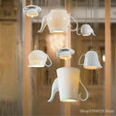 Ceramic LED Pendant Light Tea Cup Teapot Lamp for Kitchen Dining Room by Ljojo