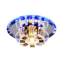 Ljojo Luxury Crystal Round LED Ceiling Light for Hallway and Kitchen