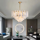 French Marble Pendant Light Modern Copper Chandelier LED Water Droplet for Home Decor by Ljojo