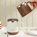 Ljojo 480ml Stainless Steel Insulated Coffee Mug Large Capacity Drinking Cup