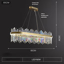 LED Modern Gold Crystal Chandelier - Designer Hanging Lamp by Ljojo