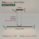 Ljojo LED Strip Chandelier for Restaurant Tea Room Office Bar Bedroom Living Dining