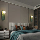 Ljojo Marble Sconce: European Luxury Green Wall Lamp for Bedroom & Living Room