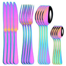 Ljojo 16-Piece Stainless Steel Western Dinnerware Cutlery Set